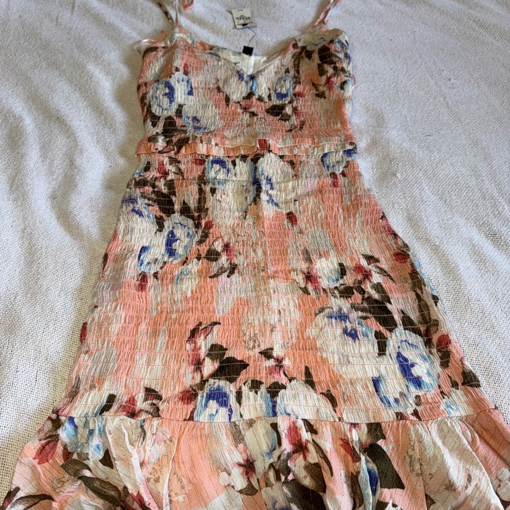 Express Floral Smocked Spaghetti Strap Dress (NWT)